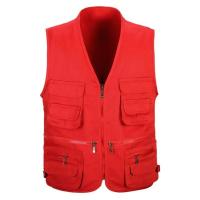 Chaleco Ligero para Hombres Color Sólido, Sin Mangas, Cuello en V, Múltiples Bolsillos, Para Primavera y Otoño - details 8