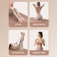 Cuerda de tensión de entrenamiento de Yoga de 6 tubos, banda elástica de resistencia, recortadora de abdomen, multifunción - details 7