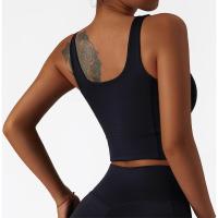 Sujetador deportivo cómodo y agradable para la piel con almohadilla para el pecho, camiseta sin mangas para mujer, gimnasio, Fitness, correr, Yoga, chaleco elástico, ropa interior para mujer - details 25