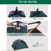 Tienda de campaña para 3-4 personas, con protección UV, con bolsa de transporte, pequeña, compacta y ligera - details 3