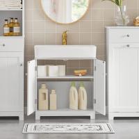 Armario de Baño de Suelo con 1 Estante y 2 Puertas 60 x 30 x 60 cm Ideal para Almacenamiento de Lavabo - details 30
