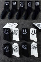 10 pares de calcetines deportivos para hombre, informales, transpirables y versátiles. Calcetines personalizados con graffiti de cara de fantasma - details 11