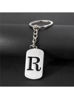 Llavero de Alfabeto Punk DIY Colgante de Letra Inicial de Metal Accesorio de Joyería de Moda para Parejas - details 16