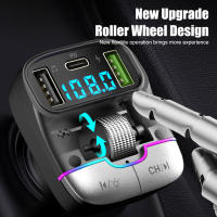 Transmisor FM para coche con Bluetooth 5,3, adaptador inalámbrico, reproductor MP3, llamada manos libres, USB Dual, PD, Cargador rápido, rueda de rodillo - details 13