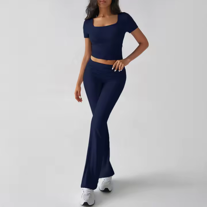 Conjunto deportivo de verano 2025 estilo europeo americano, camiseta de manga larga y pantalones. - 1