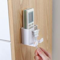 Caja de almacenamiento montada en la pared, organizador de Control remoto, soporte para enchufe de teléfono móvil, contenedor de carga colgante - details 5