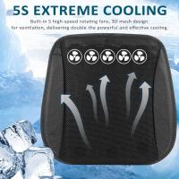 Cojín de ventilación con puerto USB, almohadilla de enfriamiento transpirable de verano para todos los asientos de automóvil, sillas de hogar y oficina, azul marino - details 5