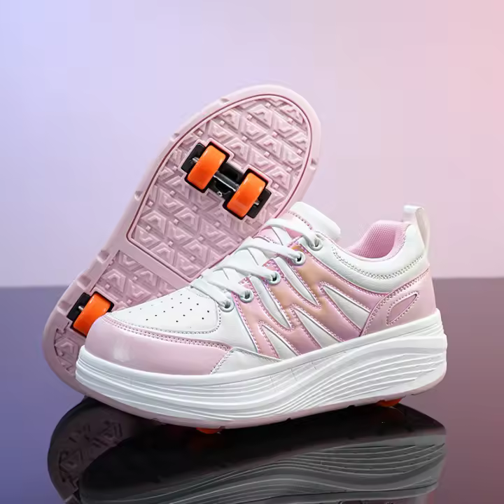 Los últimos patines de ruedas, zapatos deportivos para niños, patines de ruedas con patrón de desgaste impermeable, zapatos con ruedas - 1