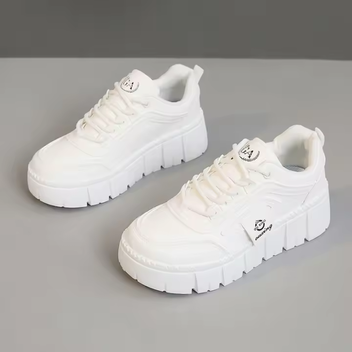 Zapatos de Plataforma de Moda para Mujeres Primavera-Verano 2025 Estilo Sencillo con Aumento de Altura Colores a Juego - 1