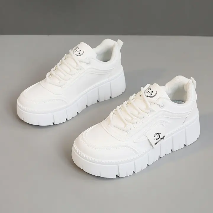 Zapatos de Plataforma de Moda para Mujeres Primavera-Verano 2025 Estilo Sencillo con Aumento de Altura Colores a Juego - 1