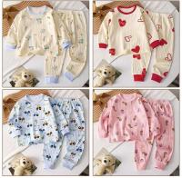 Conjunto de Pijama de Algodón Puro para Niños Cálido, Manga Larga, Dibujos Animados - details 1