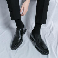 Zapatos Formales para Hombres Color Sólido, Tacón Bajo, Comodidad y Moda en Cuero de Juventud Transpirable - details 12