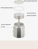 Cafetera Espresso, Cafetera de Aluminio de 9 Tazas, Plateada, Inducción: Diseño clásico y elegante, duradera y fácil de usar. - details 7