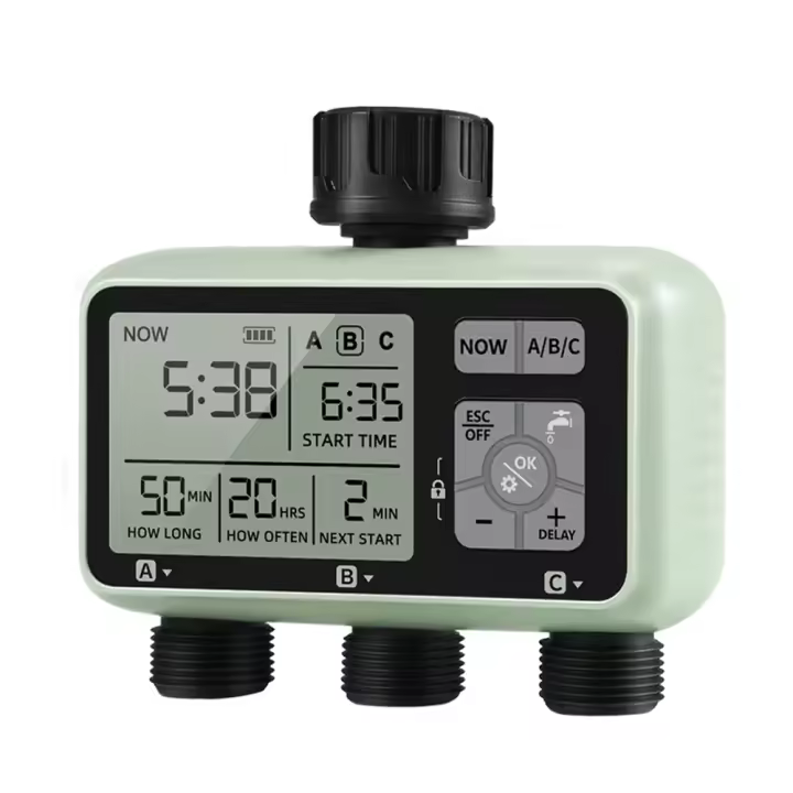 Regadera inteligente con control remoto, dispositivo automático de 3 válvulas, Digital, para jardín, flores - 1