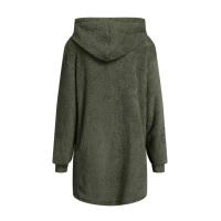 Chaqueta con cremallera y capucha de manga larga para mujer, nueva, holgada, de felpa, de invierno - details 8
