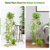 Estante de Almacenamiento para Plantas Metal Negro, Herramientas de Jardín y Guantes, 141 cm, Para Interior y Exterior, Escaleras para Plantas, para Balcón - details 23