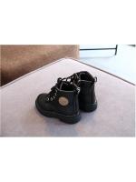 Botas De Cuero Para Niños Y Niñas 2020 Otoño-Invierno Con Plush Antideslizante Impermeable Y Cálidas Botines De Moda Para Niños Talla 21-30 - details 5