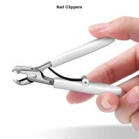 Herramienta de cuidado de manicura y pedicura, cortaúñas inclinado antideslizante de acero inoxidable, tijeras para uñas diagonales de gran apertura - details 2
