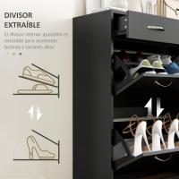 Estrecho Zapatero con 2 Cajones Abatibles y 2 Cajones Extraíbles Espacio para 12 Pares de Zapatos - details 14