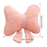 Almohada Universal con lazo de felpa para mujer, soporte para la cintura, cojines con lazo, cojín suave relleno para el cuello - details 0