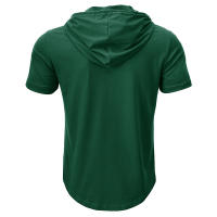 Hombres Deportes Fitness Casual al aire libre de manga corta camiseta con capucha Top Henley Shirt. - details 53