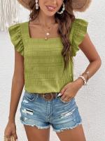 Top de Manga sin Volantes para Mujer Moderno 2024 Blusa de Estilo Simple y Chic para Altas - details 21