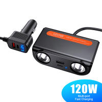 Awapow Cargador de Coche 120W Adaptador de Enchufe Tipo-USB Salida de Potencia 12/24V - details 0
