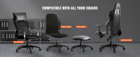 SucceBuy Base de repuesto para silla de oficina, 28", capacidad de carga estática de 2500 libras, con 5 ruedas y patas reforzadas, negro - details 4