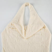 BUNO-Talenza Vestido corto de encaje plisado sin mangas con espalda descubierta y cuello de encaje para mujer Y2k Vestido de fiesta de cintura alta para vacaciones en la playa 2025 - details 7