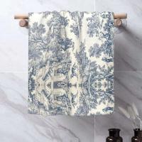 Toile De Jouy Toalla Algodón Francés Azul Marino Baño Ducha Deportes Yoga Toallas - details 93