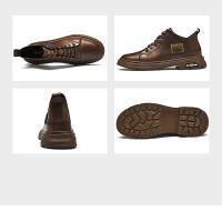 Zapatos con aumento de cuero genuino para hombre, cómodos zapatos con cordones informales con elevador, plantilla deportiva transpirable con aumento de altura de 8 cm - details 29