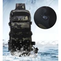 Mochila táctica de camuflaje para hombre y mujer, bolsa de cintura de pecho impermeable para deportes de pesca al aire libre, senderismo, Camping, viajes, bolsas cruzadas - details 0