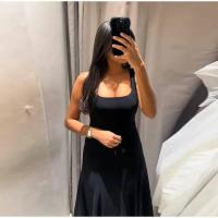 OUWU-Vestido largo de moda para mujer, elegante vestido midi sin mangas con diseño sin espalda y cuello en U, vestidos de fiesta en la playa para verano - details 6