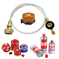 Estufa de gas para acampar al aire libre, botella plana de GLP con llenado de propano, quemador, tanque de inflado, acoplador, adaptador de contenedor, ahorro de energía - details 0