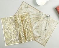 Juego De 2/4 Tapetes Para Mesa Rectangular Dorada Tapete De PVC Limpieza Fácil Moderno Para Comedor Decoración Del Hogar - details 7