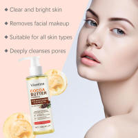 Viaree Aceite desmaquillante facial, limpieza suave para rostro, ojos, labios, transparente, no pegajoso, hidratante y refrescante - details 4