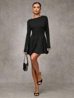 Vestidos de moda y sencillos para mujeres vestidos delgados y delgados - details 3