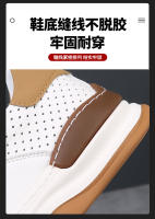 Zapatos de cuero para hombre, zapatos casuales huecos y transpirables de suela gruesa - details 16