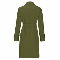 Abrigo de Trench de Moda Casual para Mujer con Cinturón Desmontable y Bolsillos Diseño de Cierre de Doble Botonadura Material Exterior de Poliéster Abrigo de Tren de Largo Medio para Otoño/Invierno - details 14
