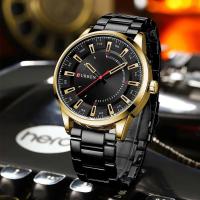 Reloj de Cuarzo CURREN 8406 Diseño Sencillo de Acero Inoxidable Negro Automático Correa de Cuero - details 18