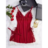 Conjunto de camisón y braguita de diseño encantador con tirantes finos y cuello en V, ropa sexy para mujer - details 2