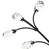Lámpara de Techo Colgante Ramas de Flor, cristal, Metal, Estilo Vintage, Arte Negro, LED - details 7