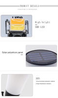 Luz LED Solar inteligente para exteriores, candelabro de pared impermeable para decoración de jardín, balcón, Patio, valla - details 5