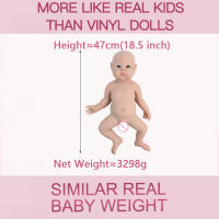 Muñeca de Silicona IVITA 100% Cuerpo Completo 47cm, 3298g Juguete Suave para Niños - details 3