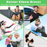 Guantes de Fitness Mangas Deportivas de Compresión para Brazo Soporte de Codo Antideslizante para Jóvenes y Adultos Ciclismo, Baloncesto, Fútbol, Voleibol, Béisbol, Tenis y Golf - details 12