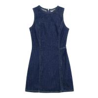 OUWU- Vestido Vaquero Corto Para Mujer, Prenda Ajustada Con Cuello Redondo Y Cintura Sin Mangas, Novedad De Primavera 2025 - details 1