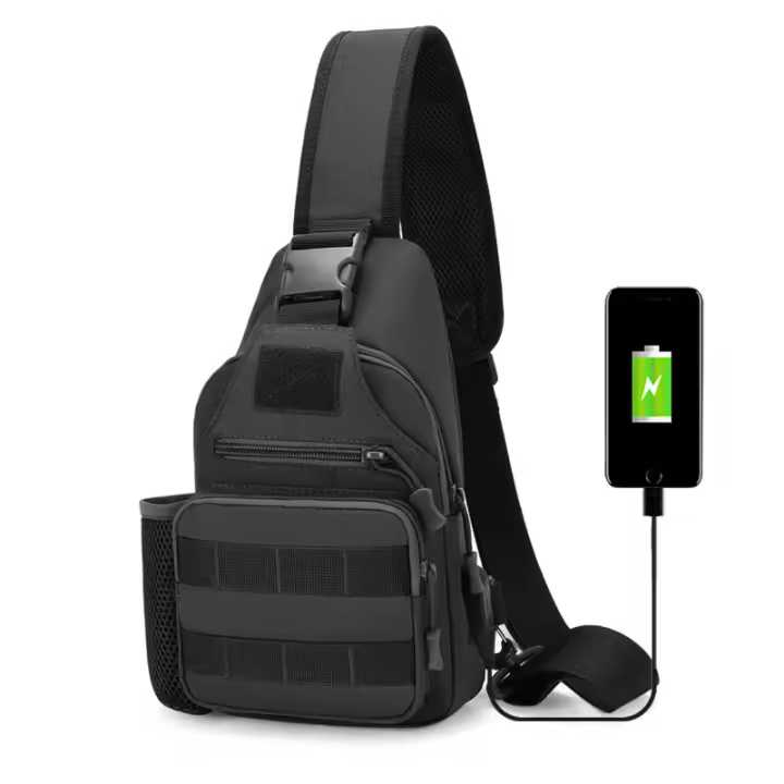 Mochila táctica de nailon impermeable de estilo militar para pesca, caza, correr, senderismo, ciclismo, camping - 1