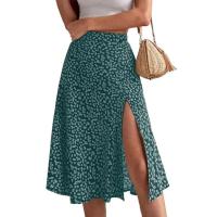 Falda de verano con estampado Floral para mujer, falda holgada de cintura alta, transpirable, elegante, ropa femenina - details 39