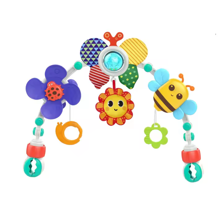 Arco de Juego para Cochecito Juguetes Sensoriales Educativo Juguetes de Viaje Para Sillita del Coche La Cuna Bebés - 1
