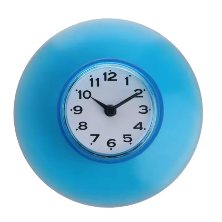 Reloj pared silicona con ventosa para baño, cocina, ducha, temporizador resistente agua, vidrio - 1
